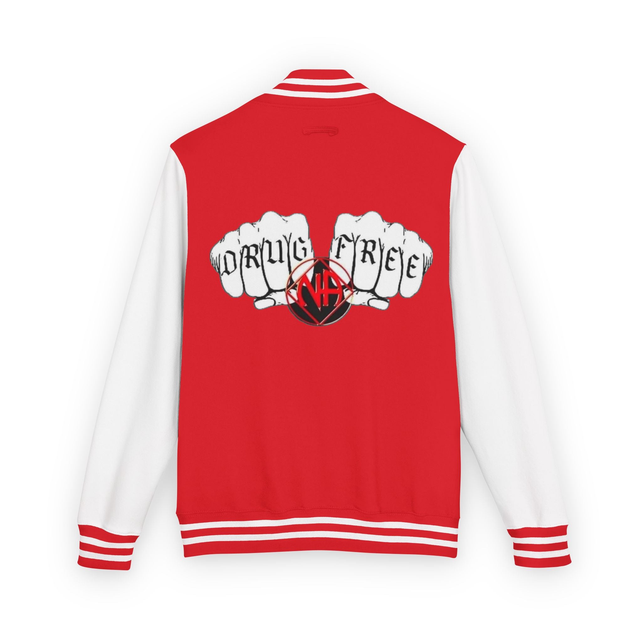 Letterman Jacket — Classic Black & White Varsity Jacket with Chest Emblem