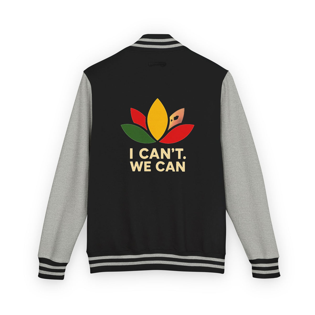 Letterman Jacket — Classic Black & White Varsity Jacket with Chest Emblem