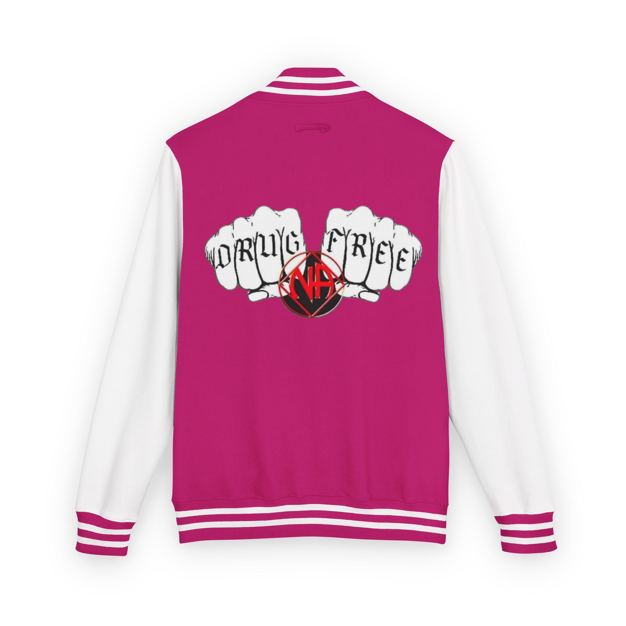 Letterman Jacket — Classic Black & White Varsity Jacket with Chest Emblem