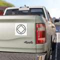 Car Magnet — Minimal Black Geometric Diamond Emblem